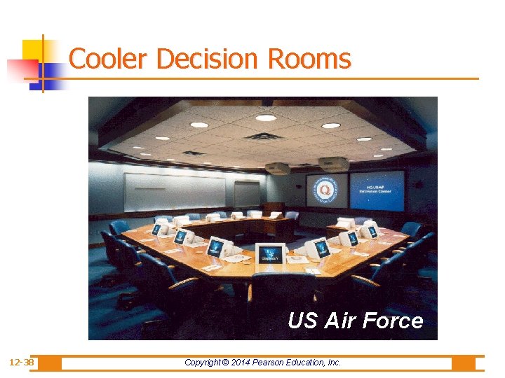 Cooler Decision Rooms US Air Force 12 -38 Copyright © 2014 Pearson Education, Inc.