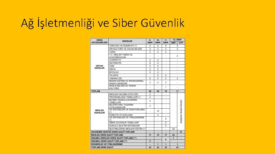 Ağ İşletmenliği ve Siber Güvenlik 