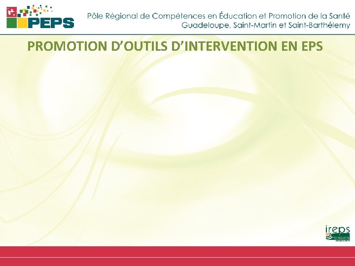 PROMOTION D’OUTILS D’INTERVENTION EN EPS 