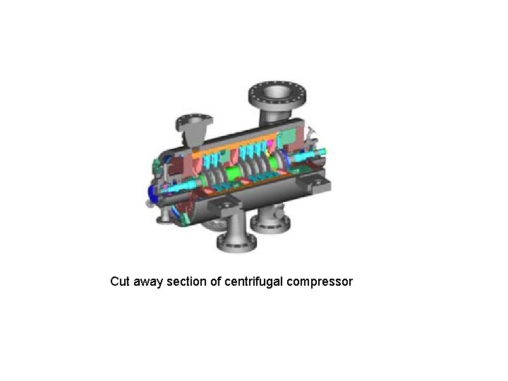 Cut away section of centrifugal compressor Cut away section of centrifugal compressor