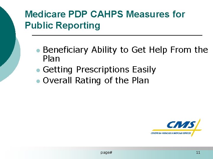 Medicare PDP CAHPS Measures for Public Reporting Beneficiary Ability to Get Help From the