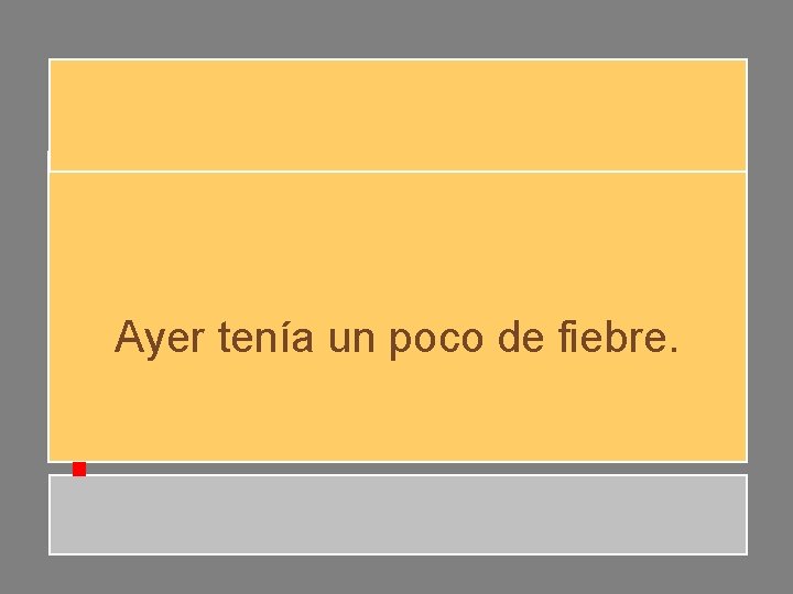 Ayer tenía un poco de fiebre. Ayer tenía un poco de fiebre.