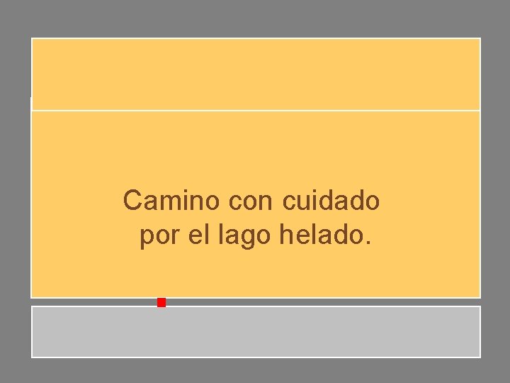 Camino con cuidado por el lago helado. Camino con cuidado por el lago helado.