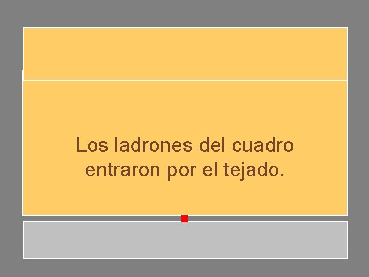 Los ladrones del cuadro entraron por el tejado. Los ladrones del cuadro entraron por el tejado.