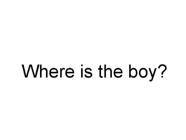 Where is the boy? 