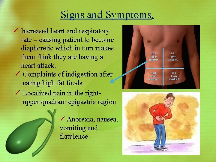 Signs and Symptoms. ü Increased heart and respiratory rate – causing patient to become