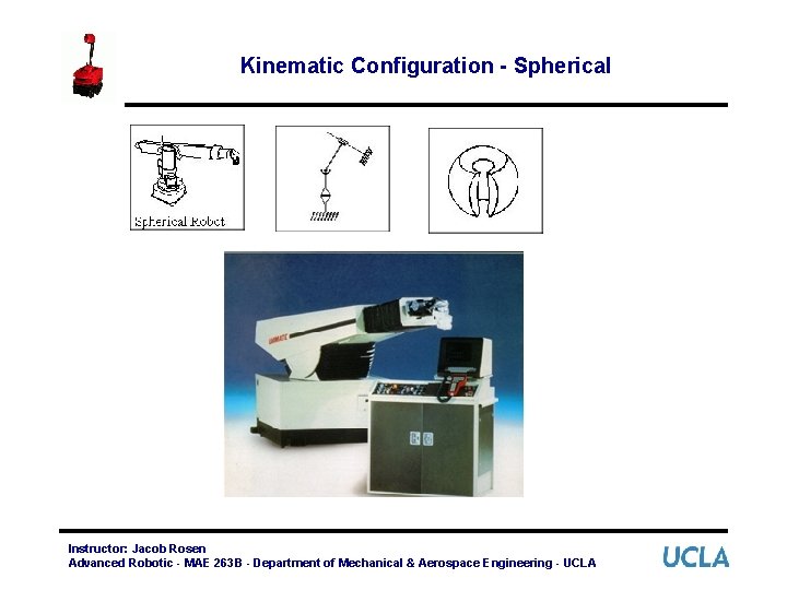 Kinematic Configuration - Spherical Instructor: Jacob Rosen Advanced Robotic - MAE 263 B -