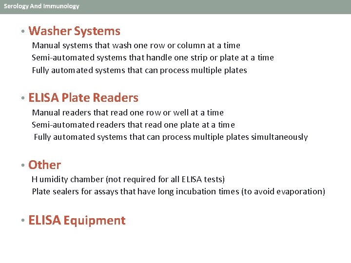  • Washer Systems Manual systems that wash one row or column at a