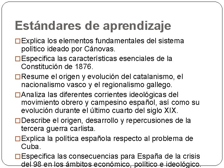 BLOQUE 7 LA RESTAURACIN BORBNICA IMPLANTACIN Y AFIANZAMIENTO