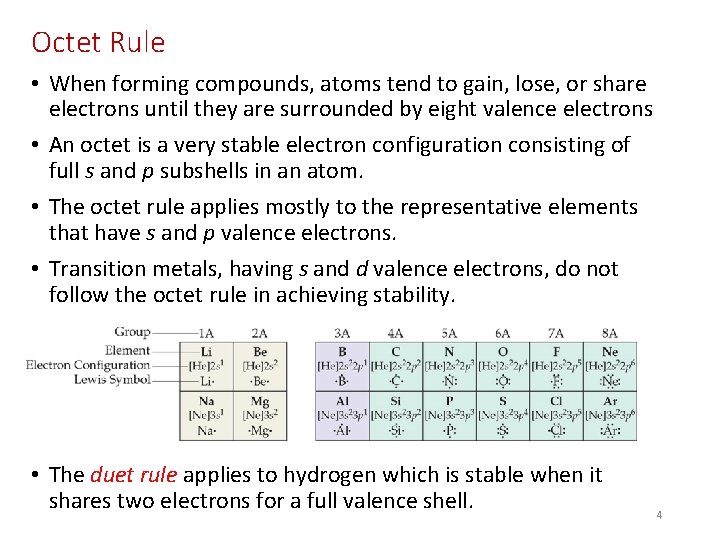 Octet Rule • When forming compounds, atoms tend to gain, lose, or share electrons