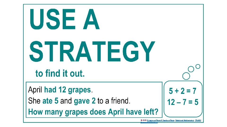 © 2020 A Learning Place A Teaching Place Relational Mathematics TPL 4 US Resourceful