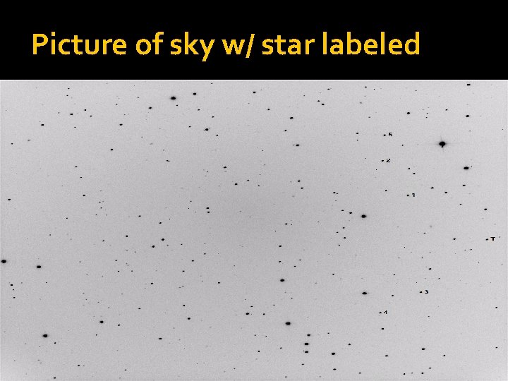Picture of sky w/ star labeled 
