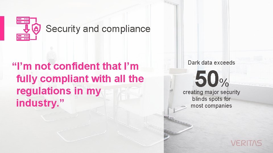 Security and compliance “I’m not confident that I’m fully compliant with all the regulations