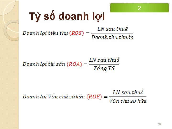 Tỷ số doanh lợi 2 79 