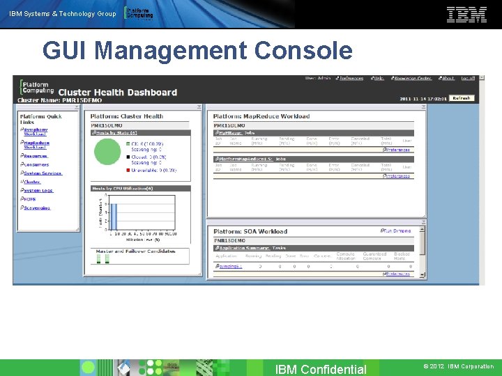 IBM Systems & Technology Group GUI Management Console IBM Confidential © 2012 IBM Corporation