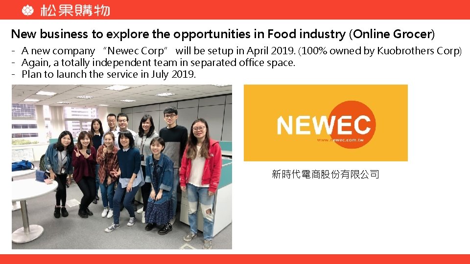 New business to explore the opportunities in Food industry (Online Grocer) - A new