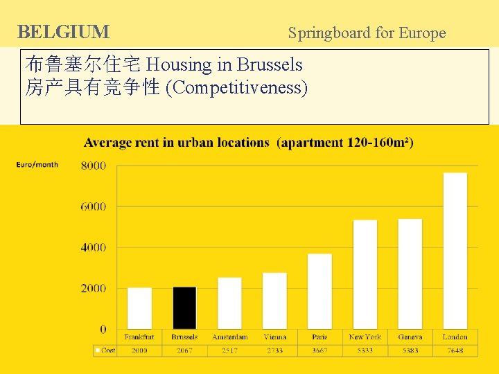 BELGIUM Springboard for Europe 布鲁塞尔住宅 Housing in Brussels 房产具有竞争性 (Competitiveness) 