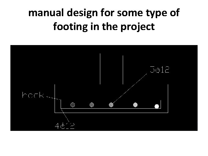 manual design for some type of footing in the project 