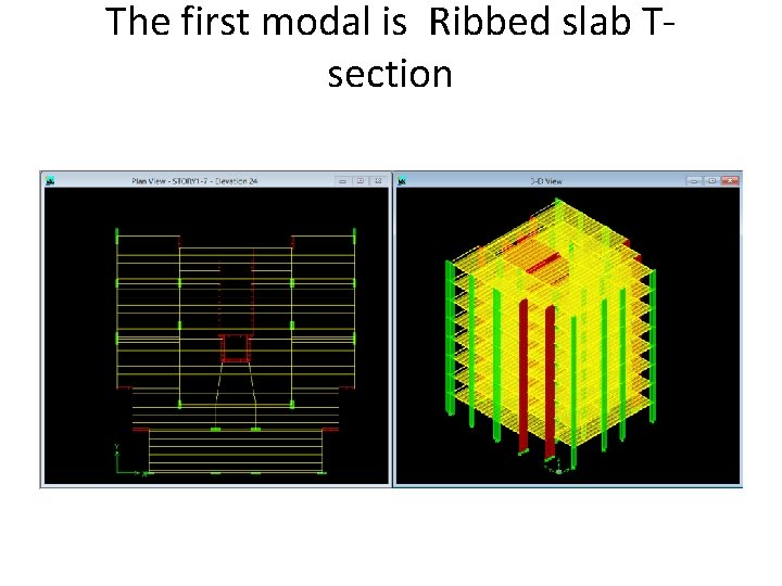 The first modal is Ribbed slab Tsection 