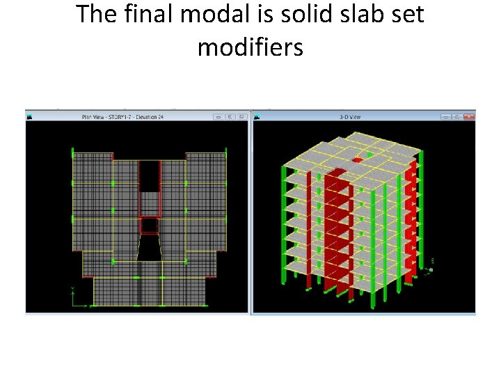 The final modal is solid slab set modifiers 