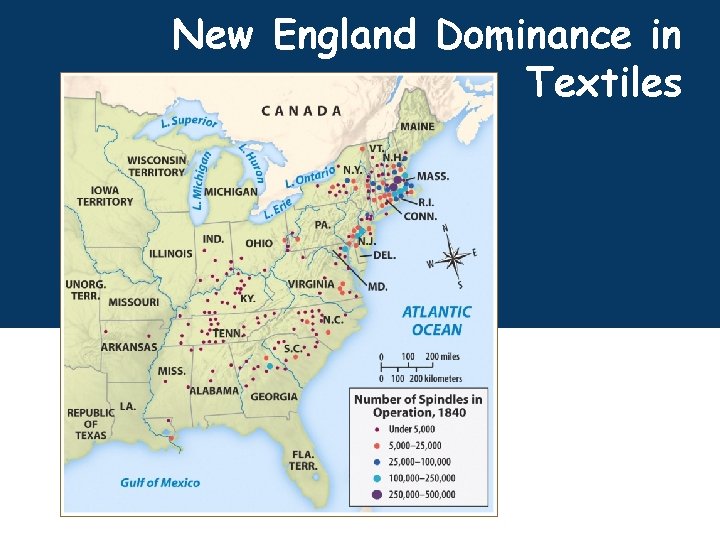 New England Dominance in Textiles 