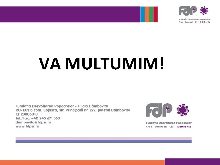 VA MULTUMIM! 
