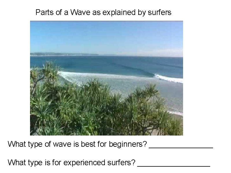 Parts of a Wave as explained by surfers What type of wave is best