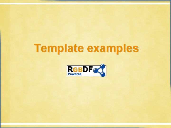 Template examples 
