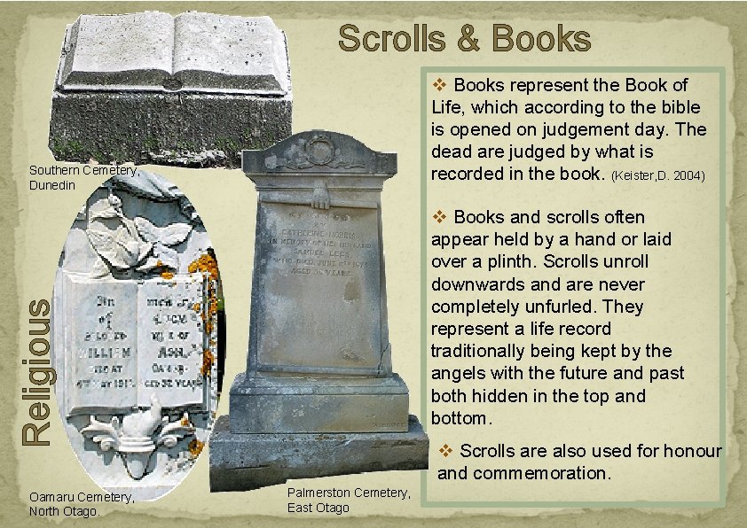 Scrolls & Books v Books represent the Book of Life, which according to the
