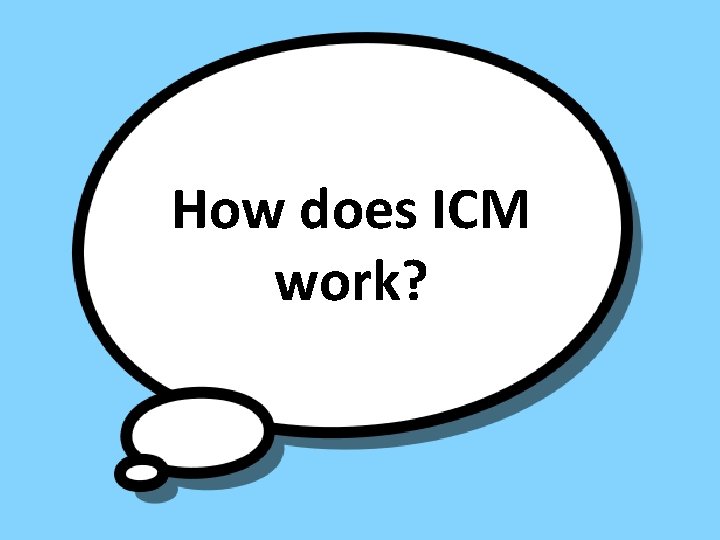 How does ICM work? 