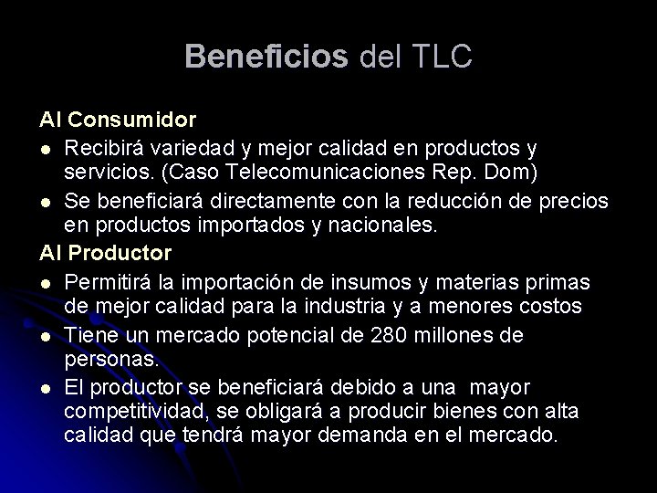 Beneficios del TLC Al Consumidor l Recibirá variedad y mejor calidad en productos y