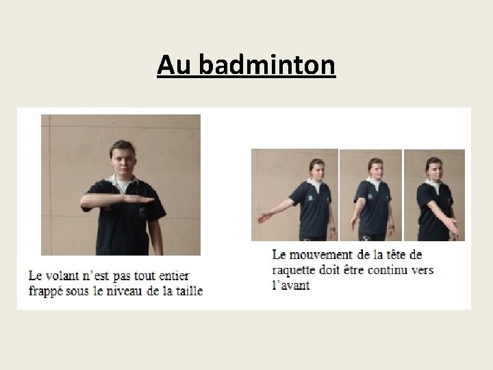Au badminton 