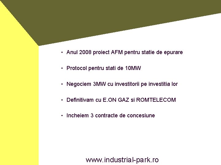  • Anul 2008 proiect AFM pentru statie de epurare • Protocol pentru stati