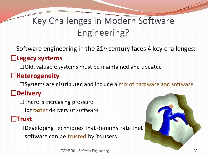 Key Challenges in Modern Software Engineering? Software engineering in the 21 st century faces