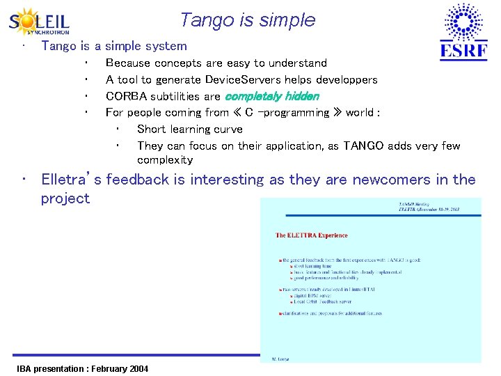 Tango is simple • Tango is a simple system • • Because concepts are