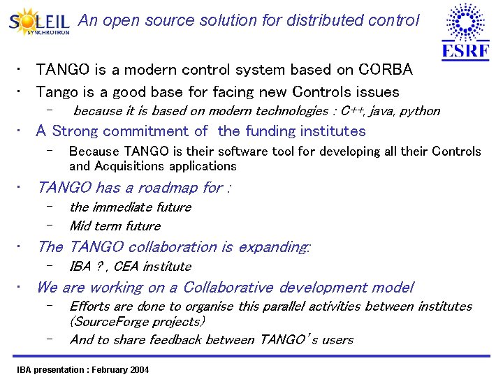 An open source solution for distributed control • TANGO is a modern control system
