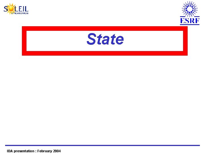 State IBA presentation : February 2004 