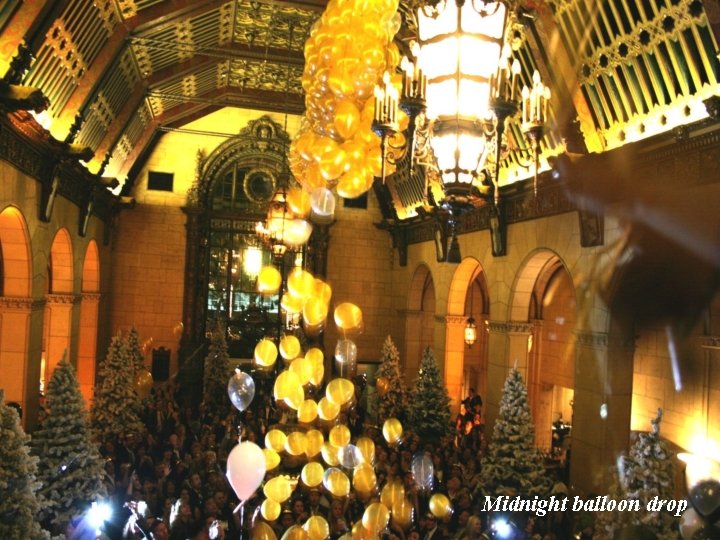 Midnight balloon drop 