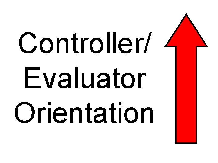 Controller/ Evaluator Orientation 