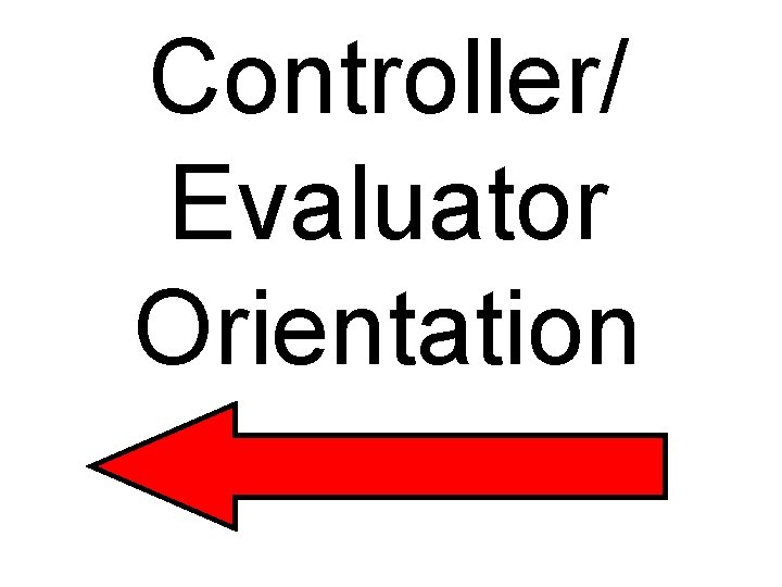 Controller/ Evaluator Orientation 