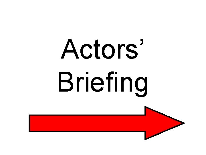 Actors’ Briefing 