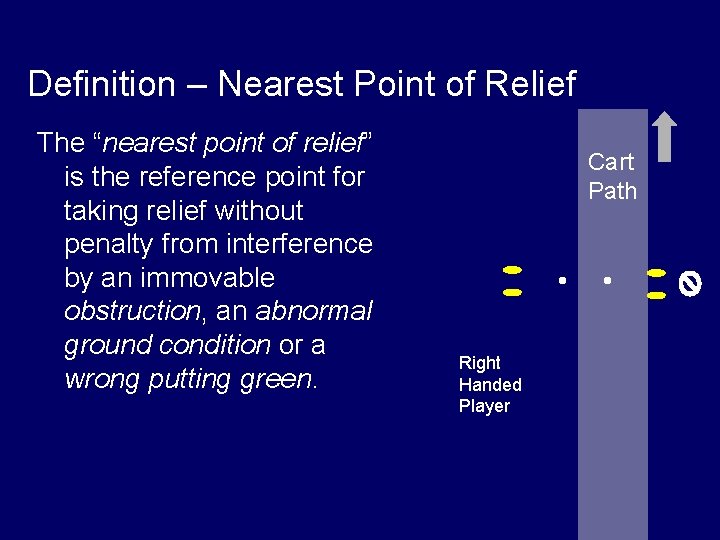 Definition – Nearest Point of Relief The “nearest point of relief” is the reference