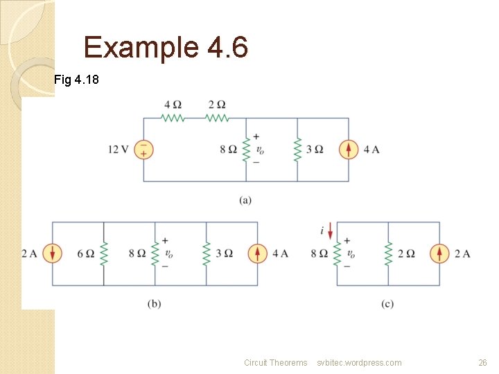 Example 4. 6 Fig 4. 18 Circuit Theorems svbitec. wordpress. com 26 