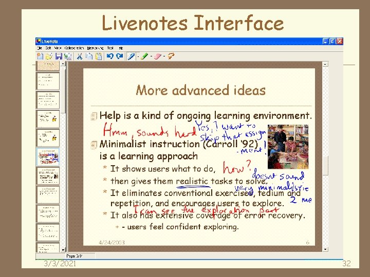 Livenotes Interface 3/3/2021 32 