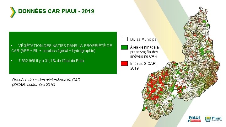 DONNÉES CAR PIAUI - 2019 Divisa Municipal • VÉGÉTATION DES NATIFS DANS LA PROPRIÉTÉ