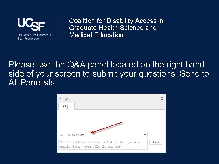 Coalition for Disability Access in Graduate Health Science and Medical Education Please use the