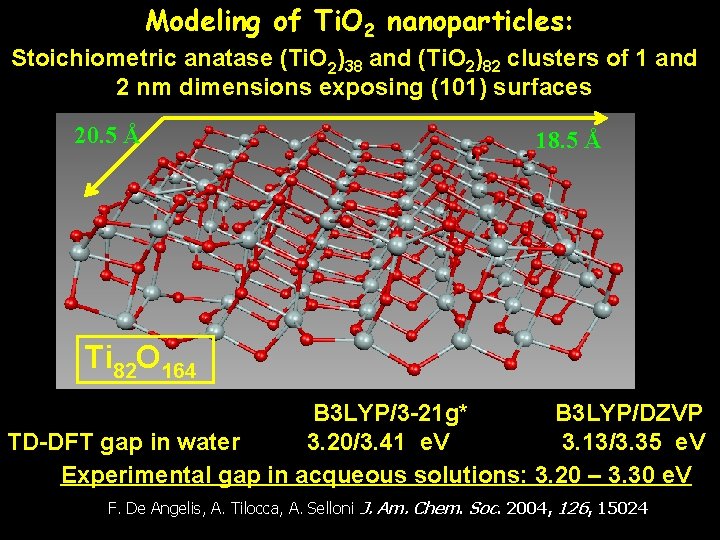 Modeling of Ti. O 2 nanoparticles: Stoichiometric anatase (Ti. O 2)38 and (Ti. O