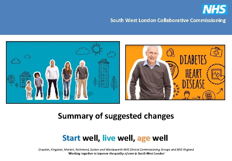South West London Collaborative Commissioning Summary of suggested changes Start well, live well, age