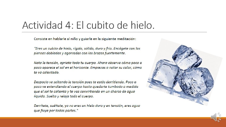 Actividad 4: El cubito de hielo. 