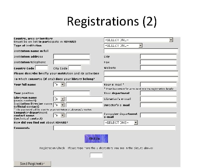 Registrations (2) 